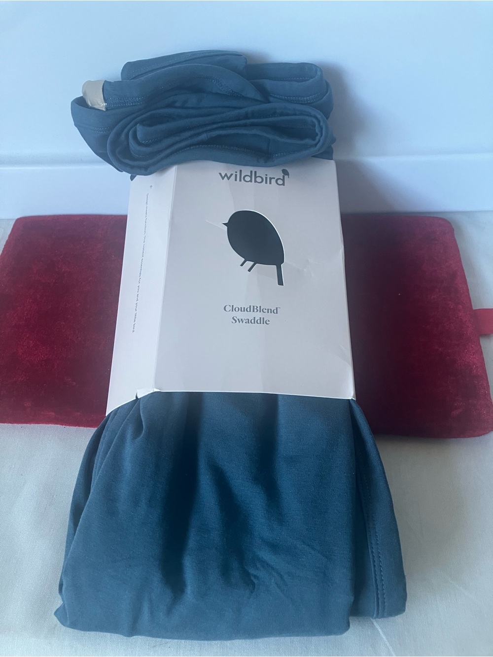 NEW Wildbird Dark Blue Cloudblend Baby Swaddle Blanket